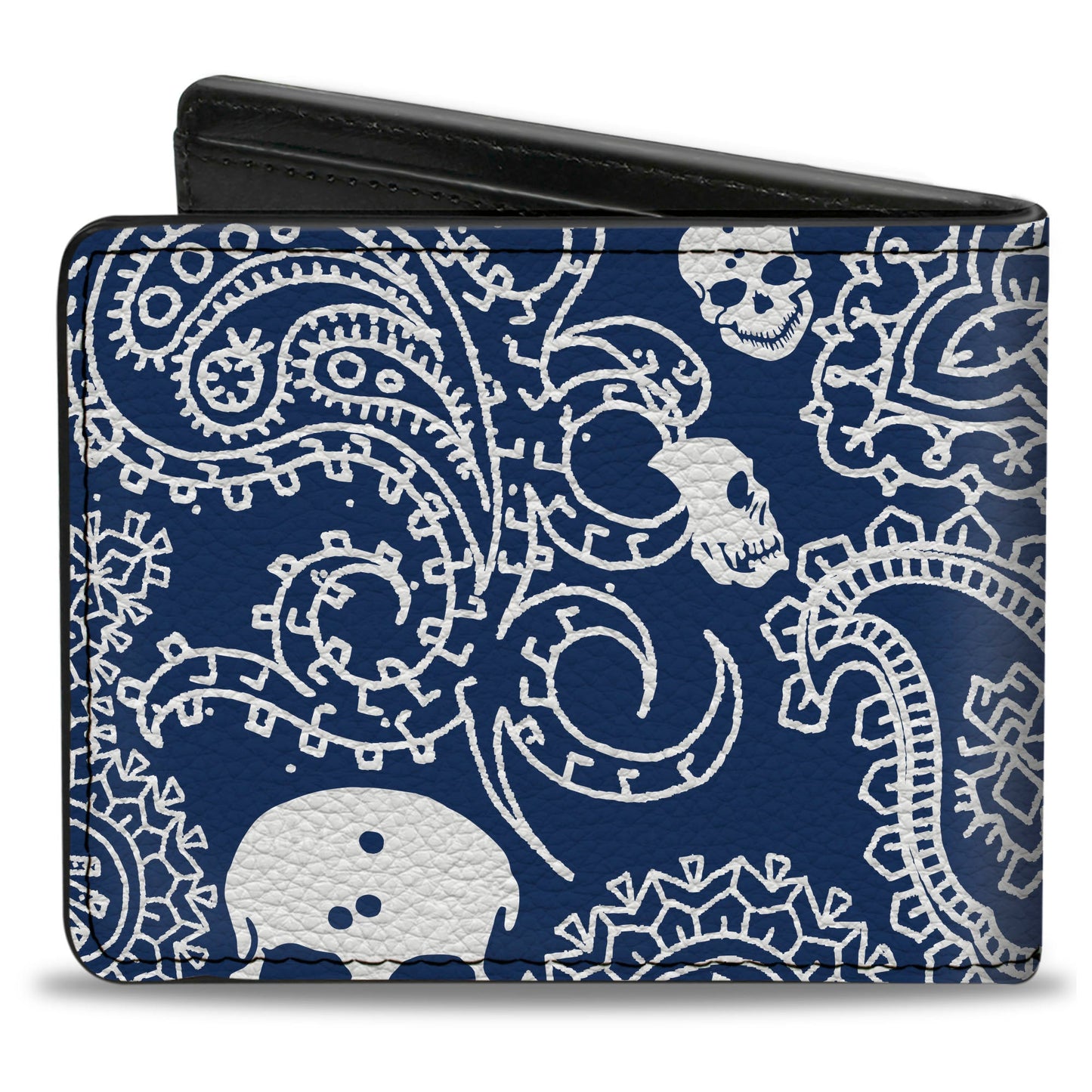 Bi-Fold Wallet - Bandana Skulls Royal White