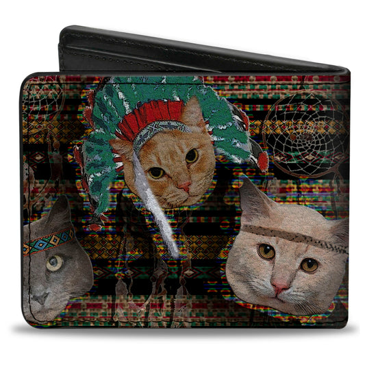 Bi-Fold Wallet - Dream Catcher Cats