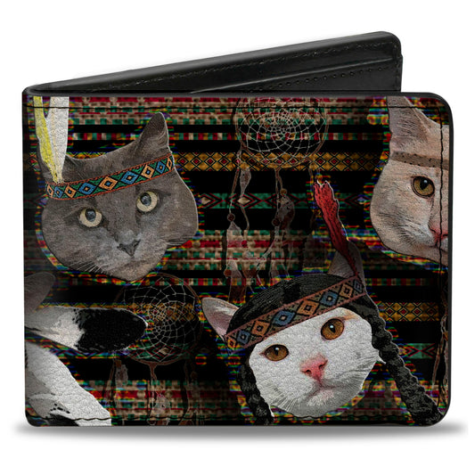 Bi-Fold Wallet - Dream Catcher Cats