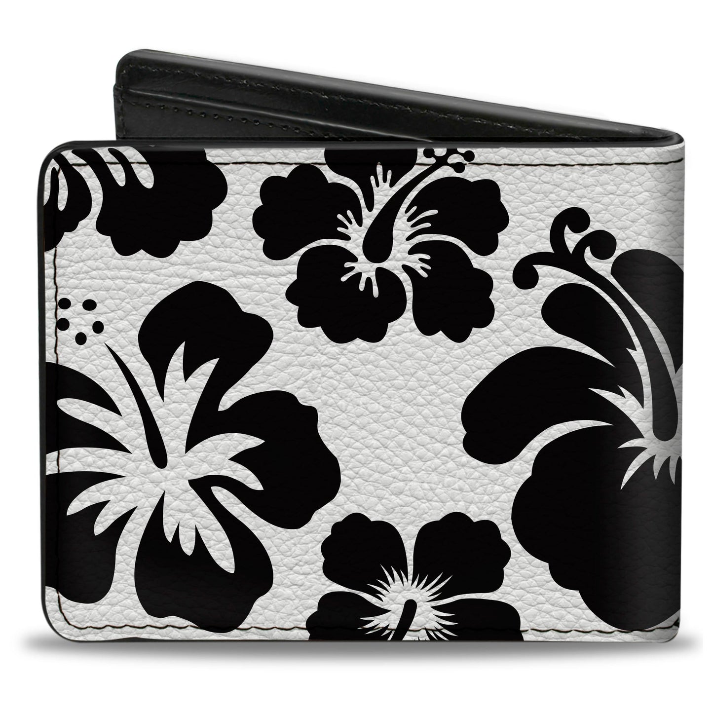 Bi-Fold Wallet - Hibiscus White Black