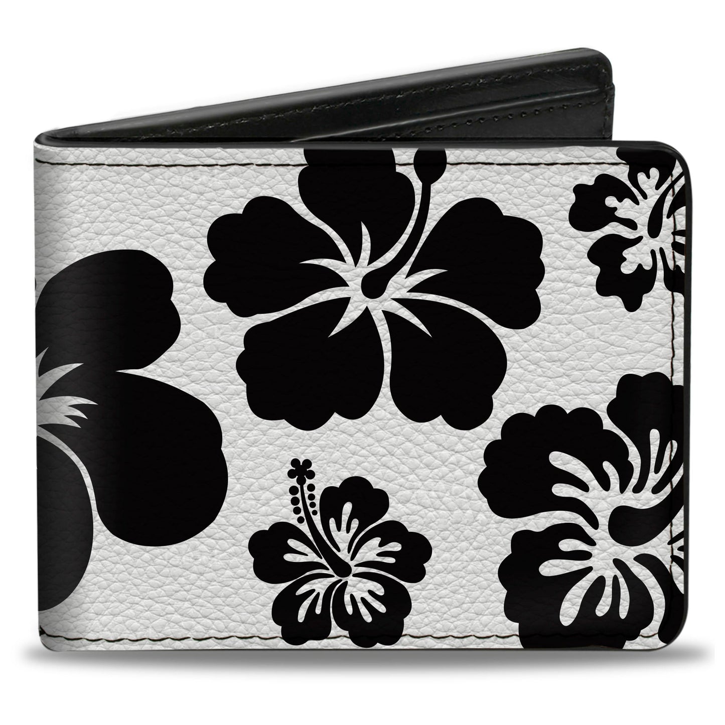Bi-Fold Wallet - Hibiscus White Black