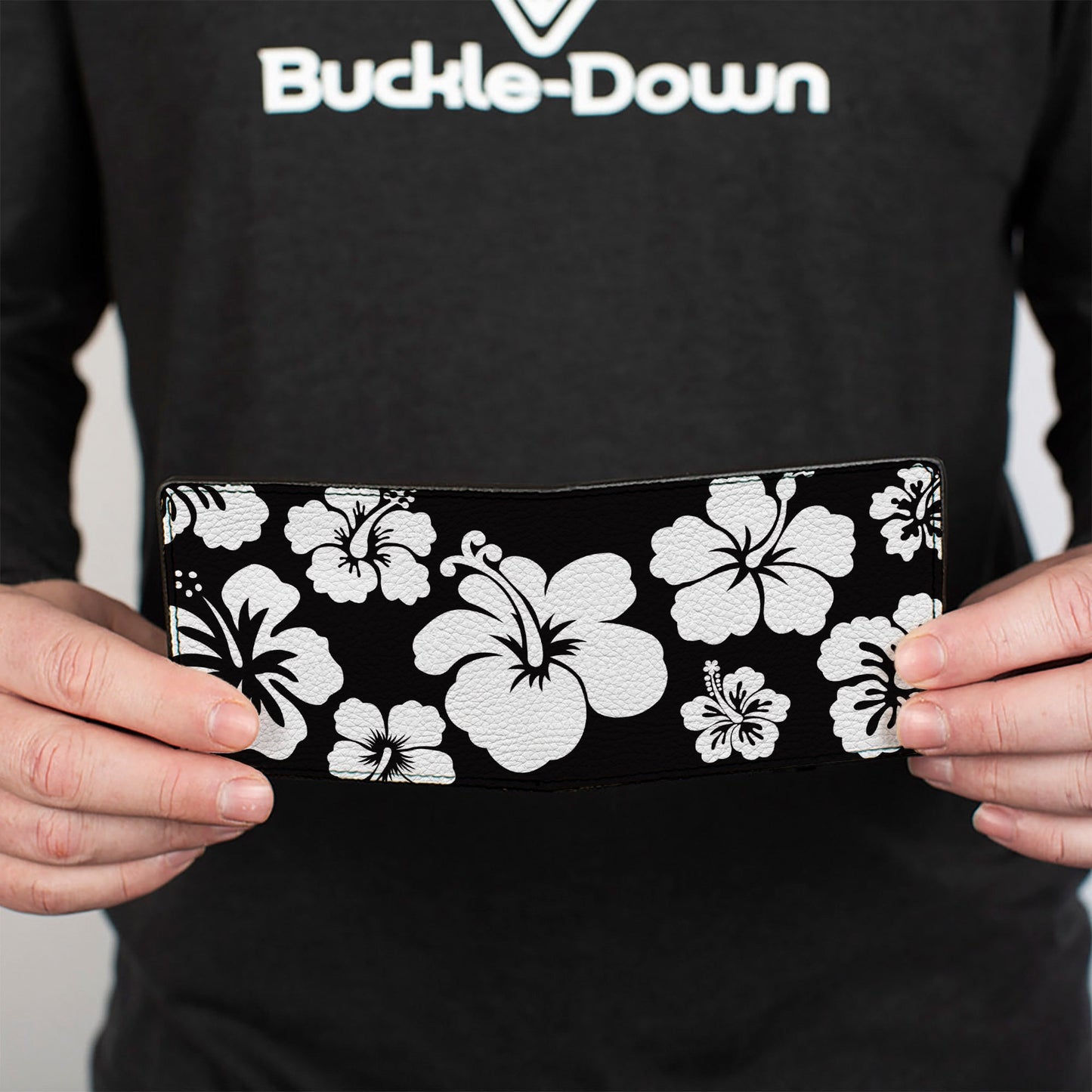 Bi-Fold Wallet - Hibiscus Black White