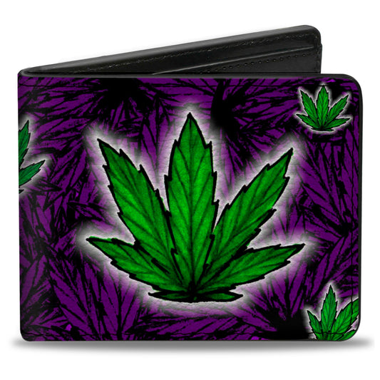 Bi-Fold Wallet - Marijuana Haze Purple