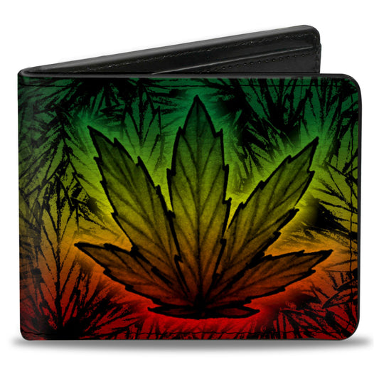Bi-Fold Wallet - Marijuana Haze Rasta Rasta