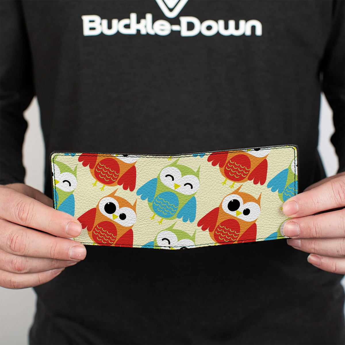 Bi-Fold Wallet - Owl Eyes Yellow Reds Blues
