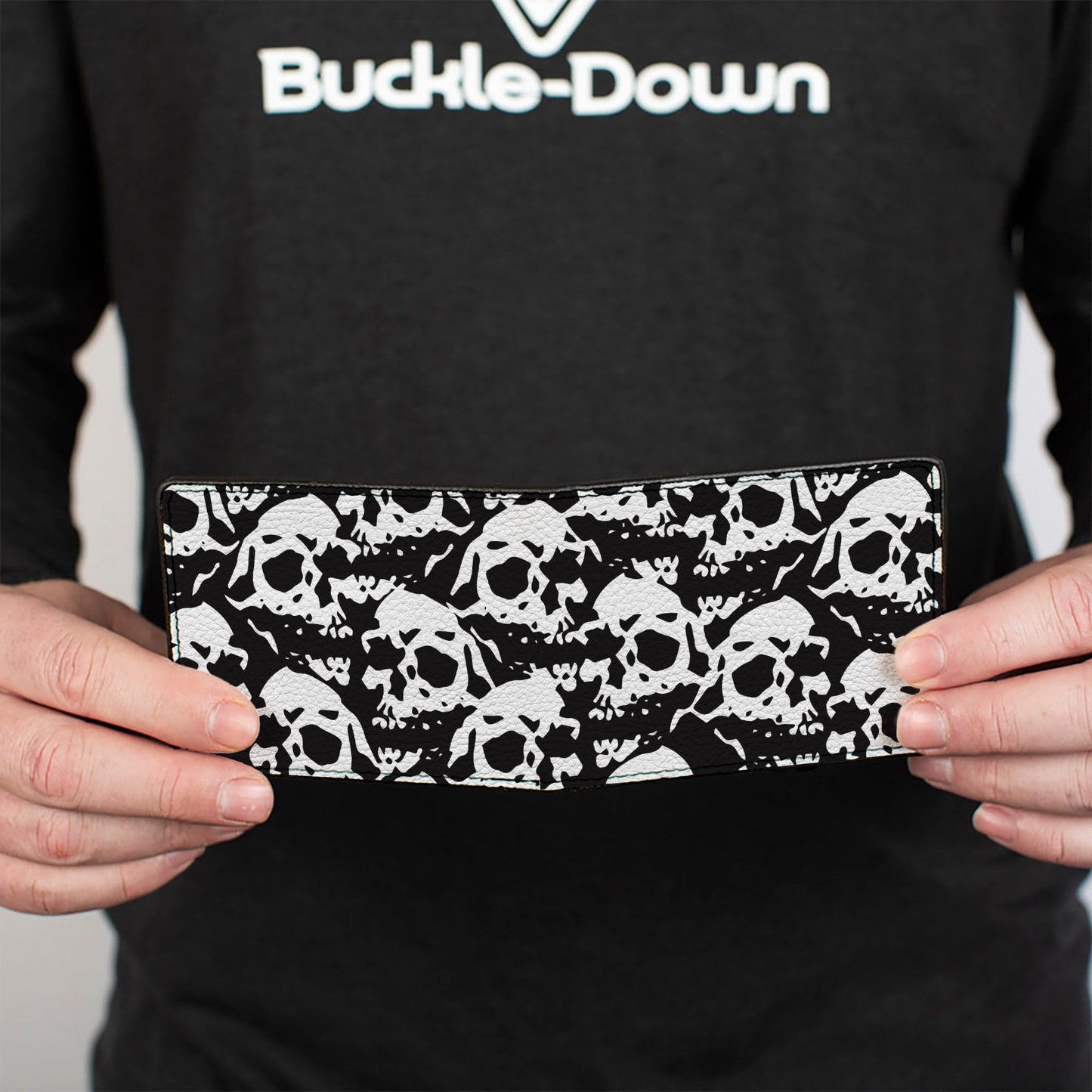 Bi-Fold Wallet - Skull Yard Black White