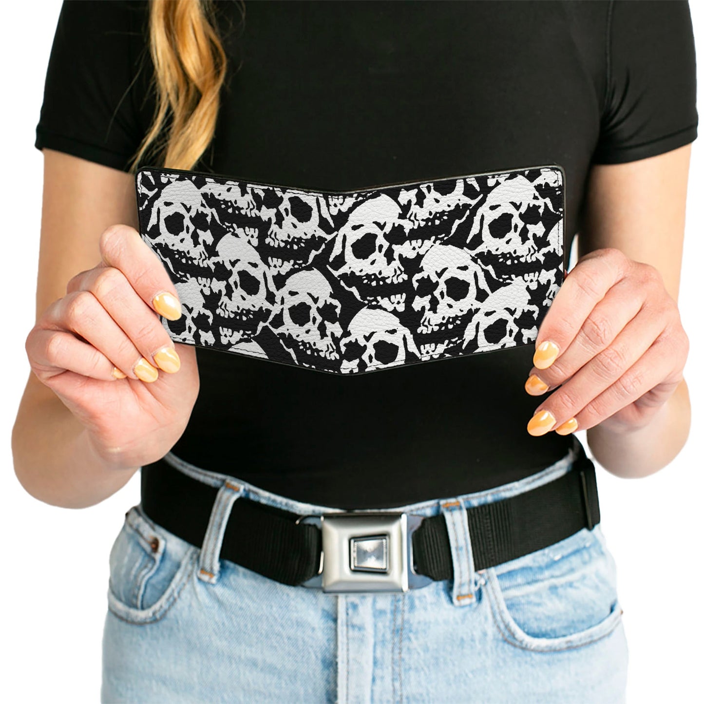 Bi-Fold Wallet - Skull Yard Black White