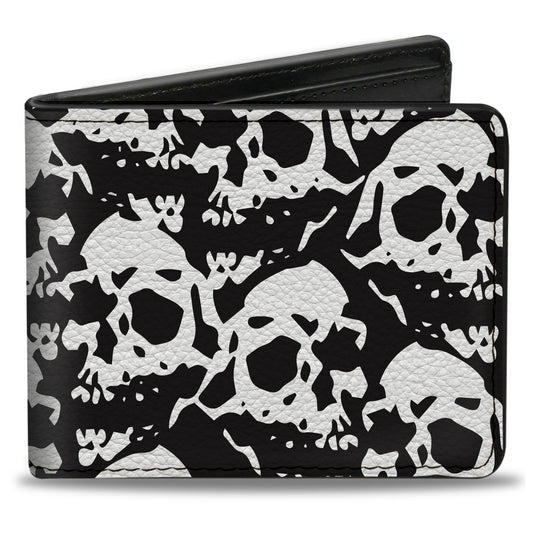 Bi-Fold Wallet - Skull Yard Black White