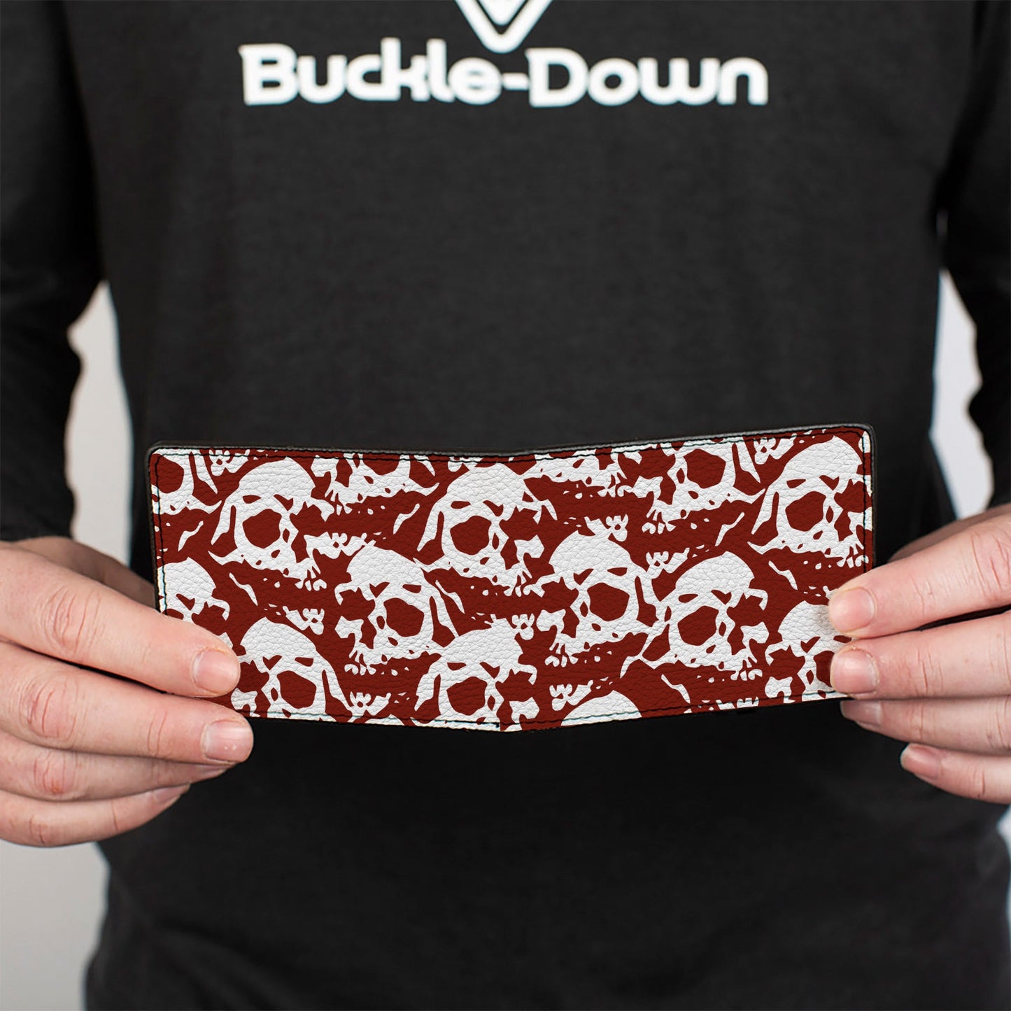Bi-Fold Wallet - Skull Yard Red White
