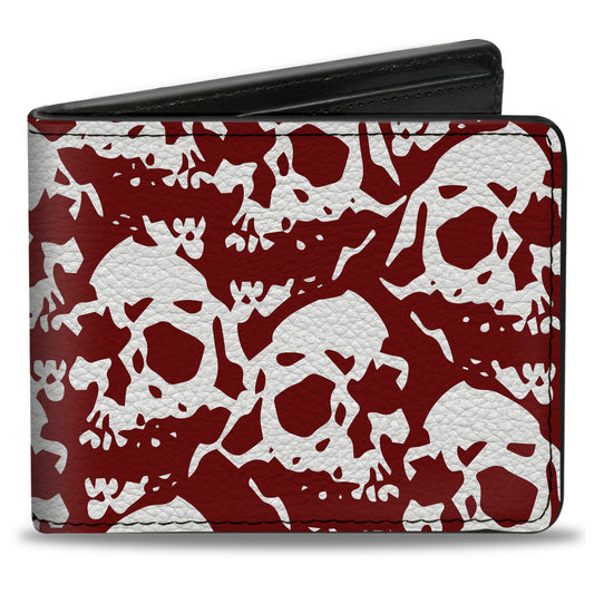 Bi-Fold Wallet - Skull Yard Red White