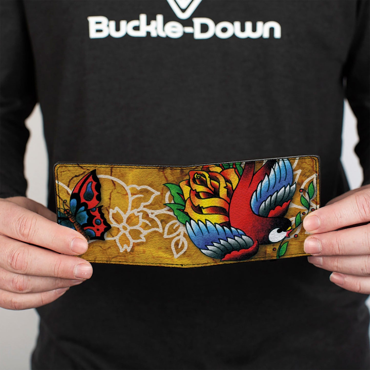 Bi-Fold Wallet - Tattoo Johnny-Bird & Rose