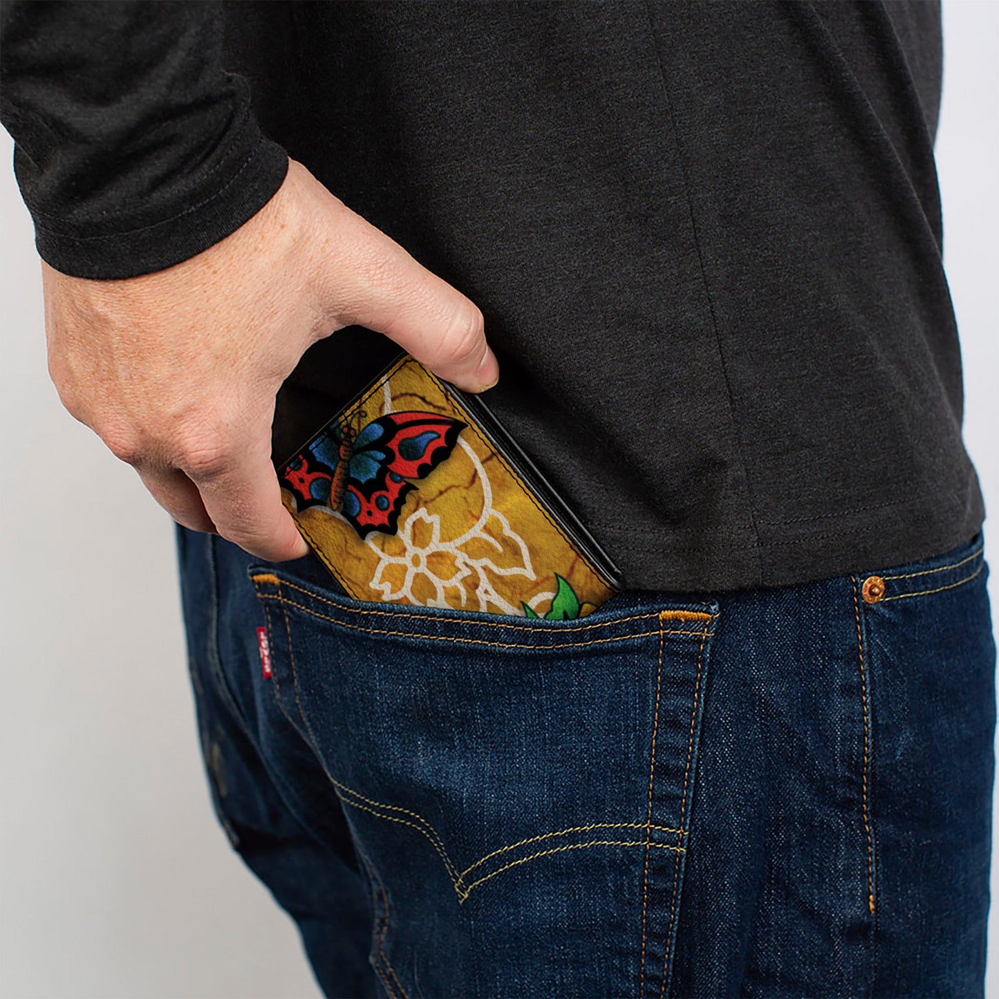 Bi-Fold Wallet - Tattoo Johnny-Bird & Rose