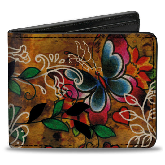 Bi-Fold Wallet - Tattoo Johnny-Butterflies