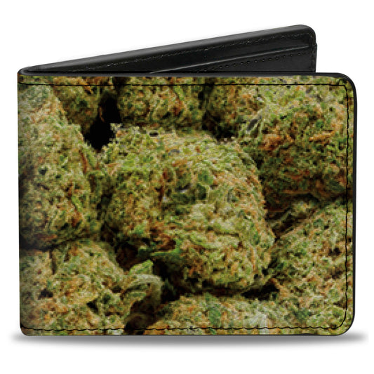 Bi-Fold Wallet - Vivid Marijuana Nugs2 Stacked