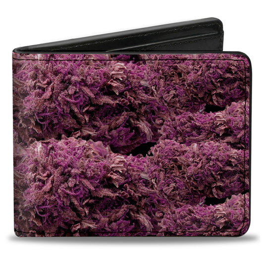 Bi-Fold Wallet - Vivid Marijuana Nugs Stacked Purples