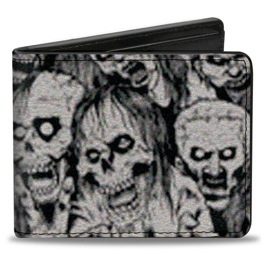 Bi-Fold Wallet - Zombie Skulls Sketch