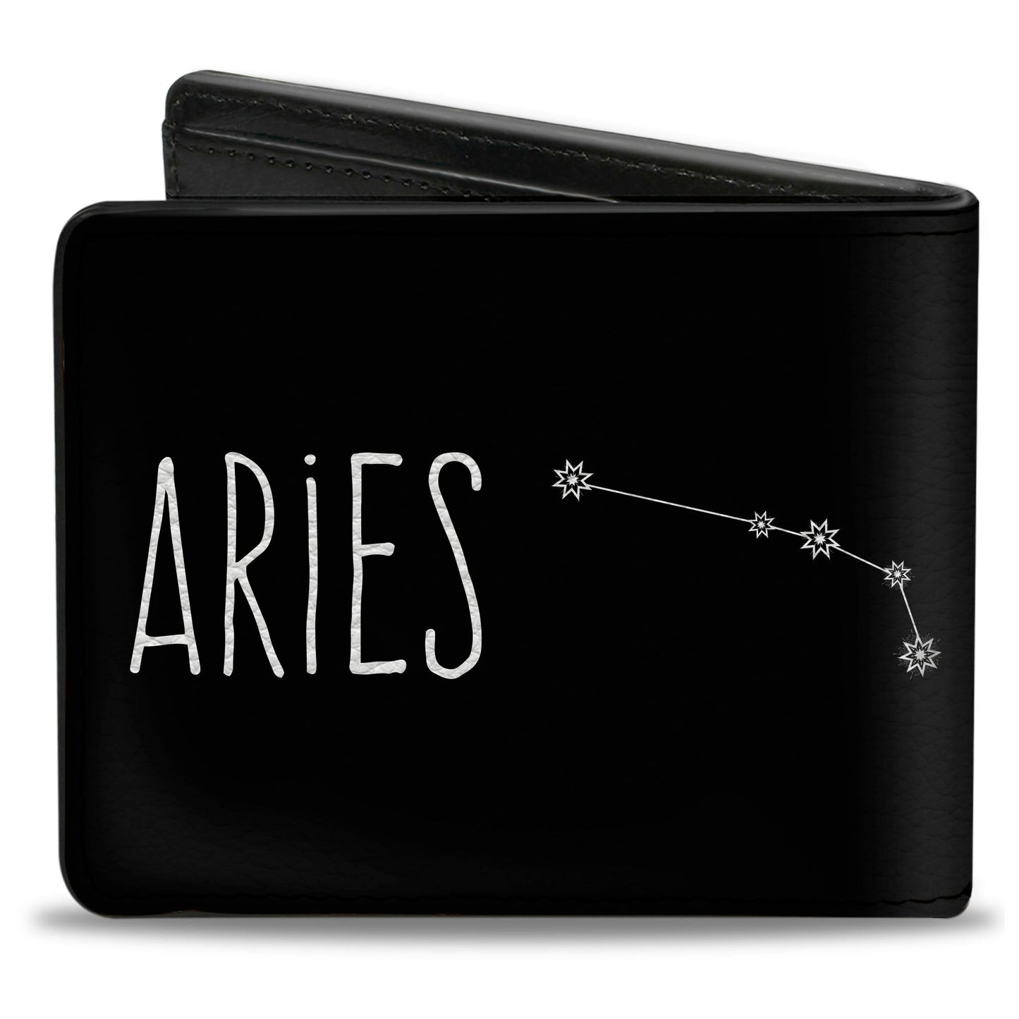 Bi-Fold Wallet - Zodiac ARIES Constellation Black White