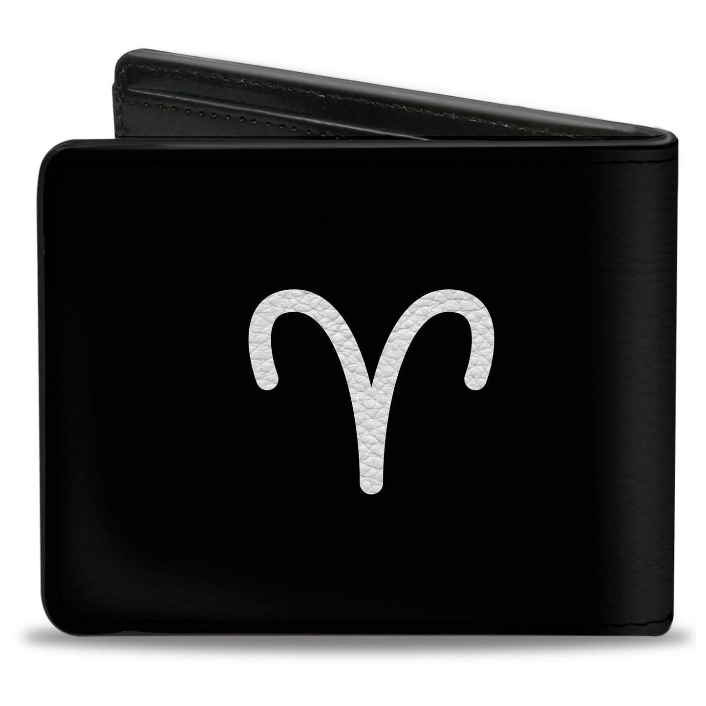 Bi-Fold Wallet - Zodiac ARIES Symbol Black White