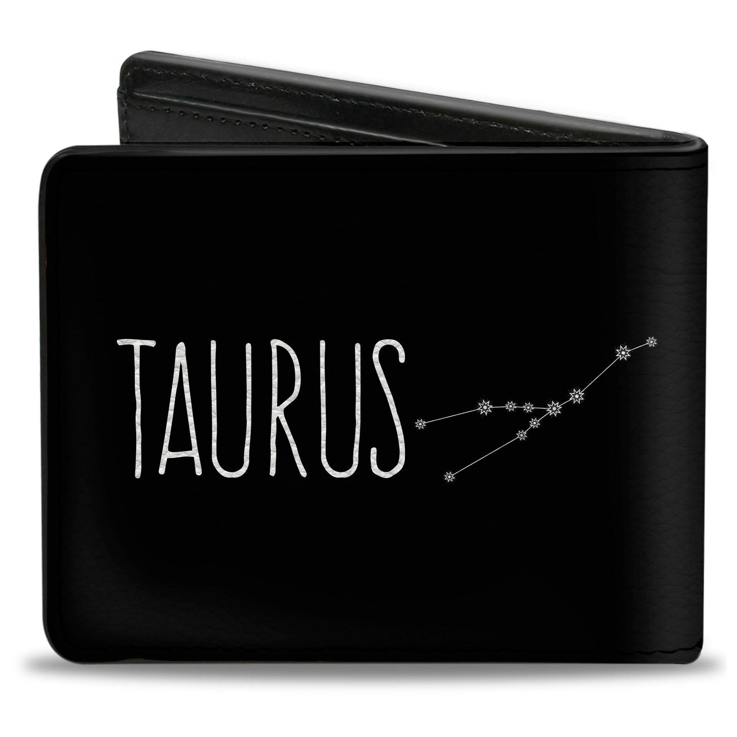 Bi-Fold Wallet - Zodiac TAURUS Constellation Black White