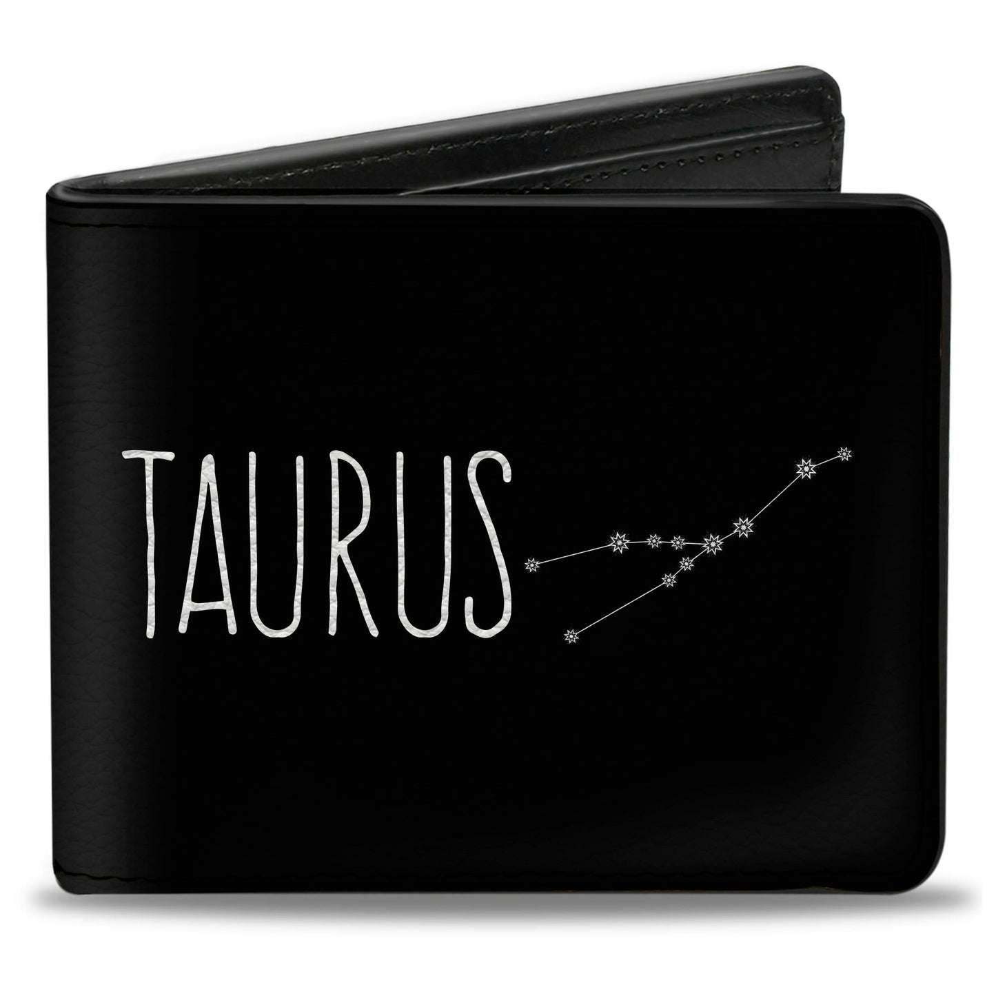Bi-Fold Wallet - Zodiac TAURUS Constellation Black White