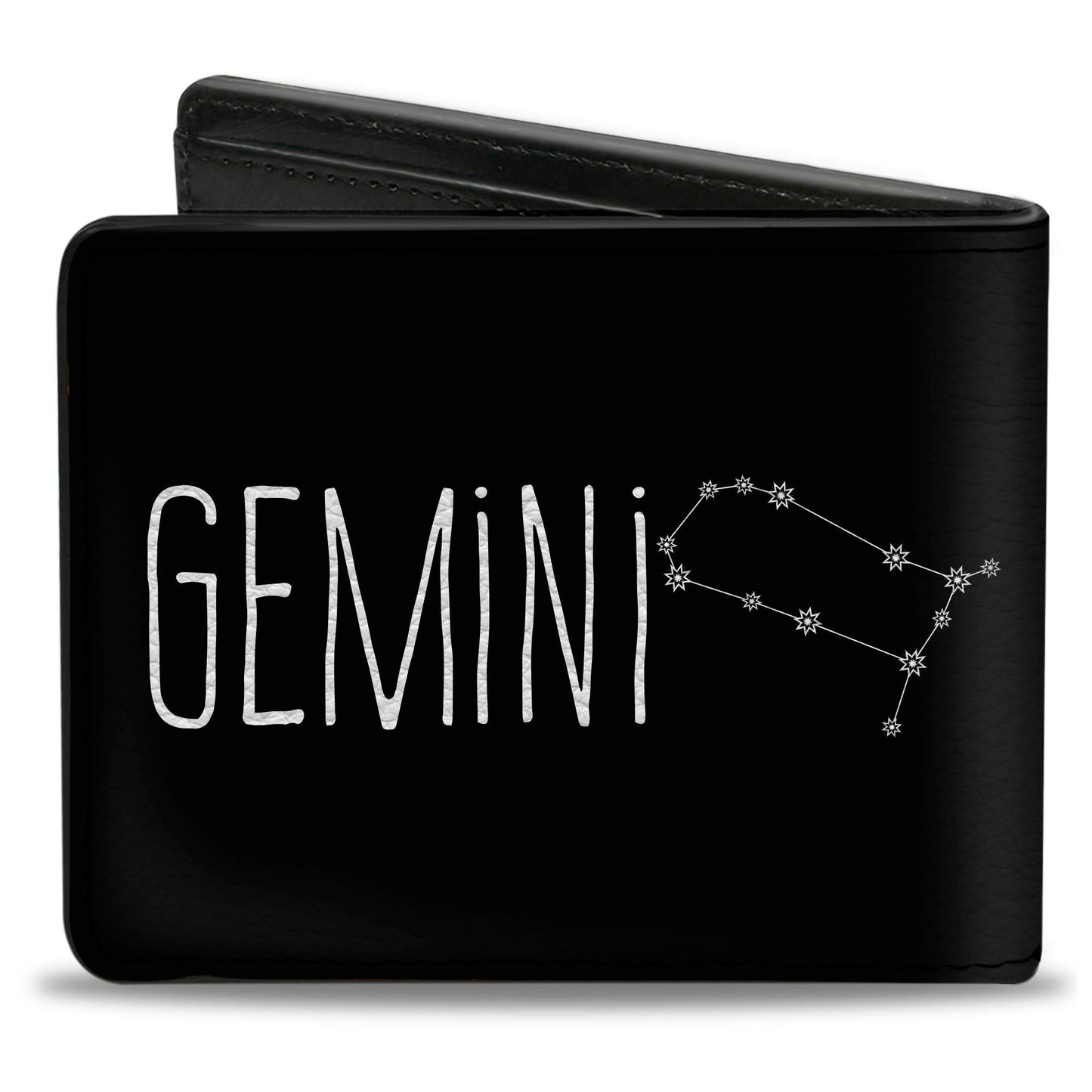 Bi-Fold Wallet - Zodiac GEMINI Constellation Black White