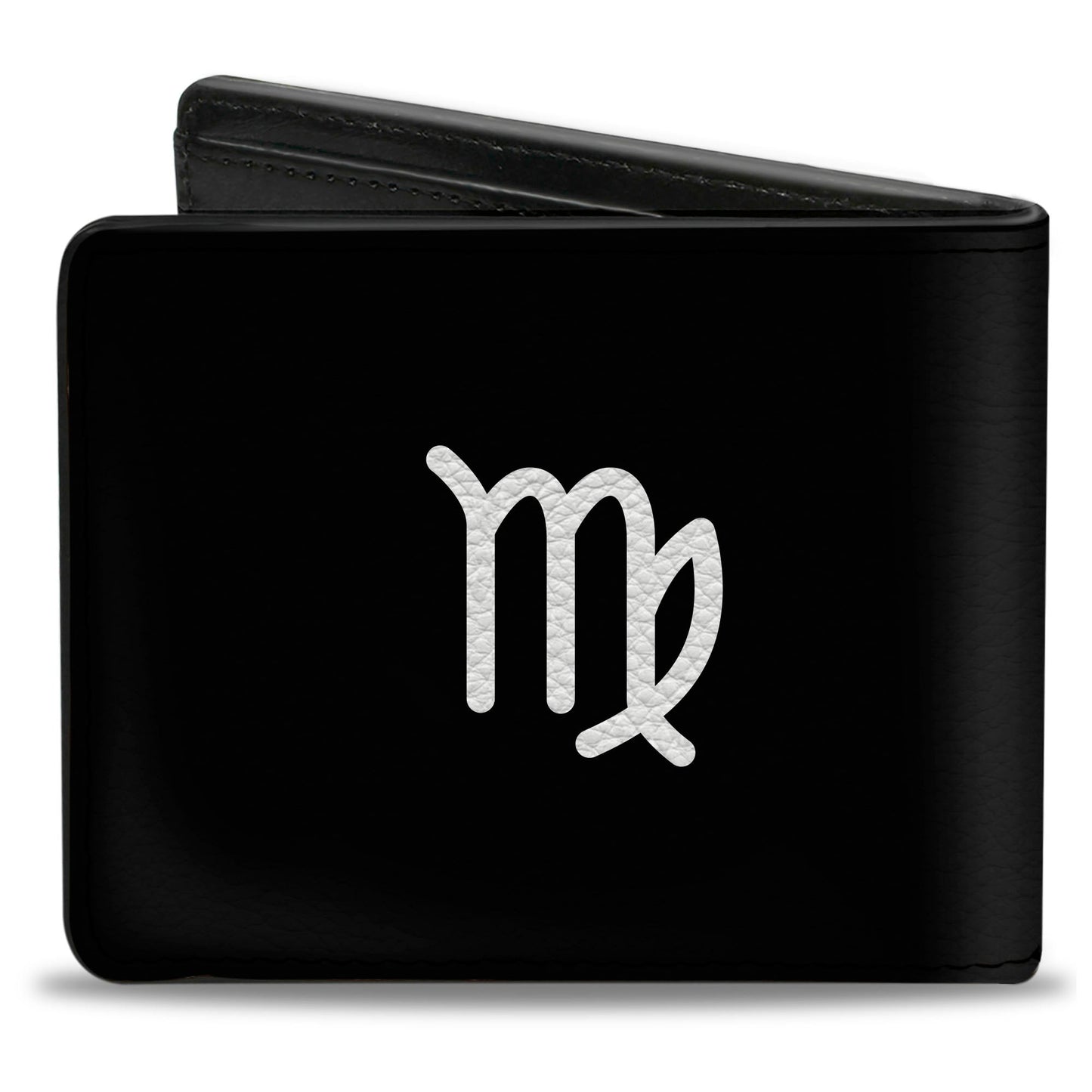 Bi-Fold Wallet - Zodiac VIRGO Symbol Black White