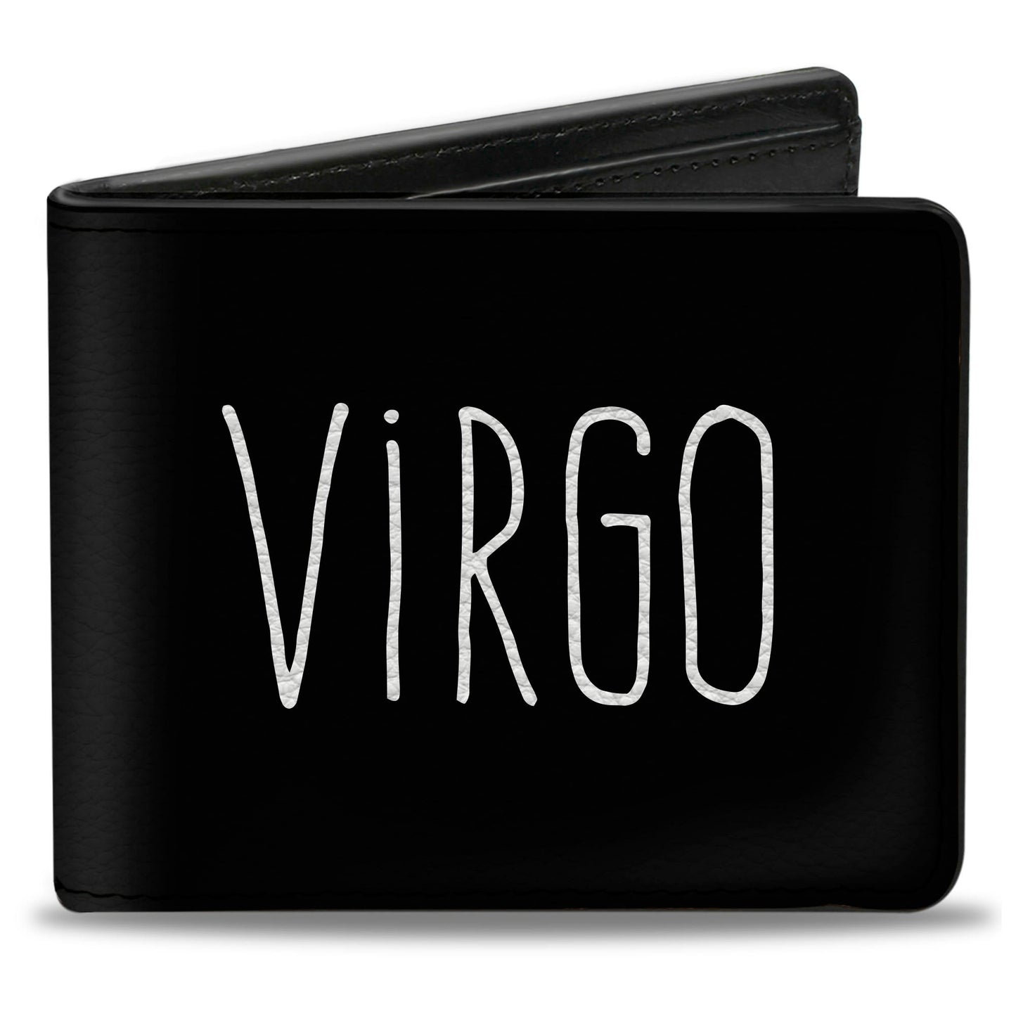 Bi-Fold Wallet - Zodiac VIRGO Symbol Black White