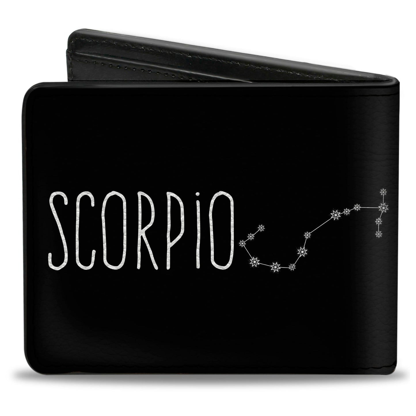 Bi-Fold Wallet - Zodiac SCORPIO Constellation Black White