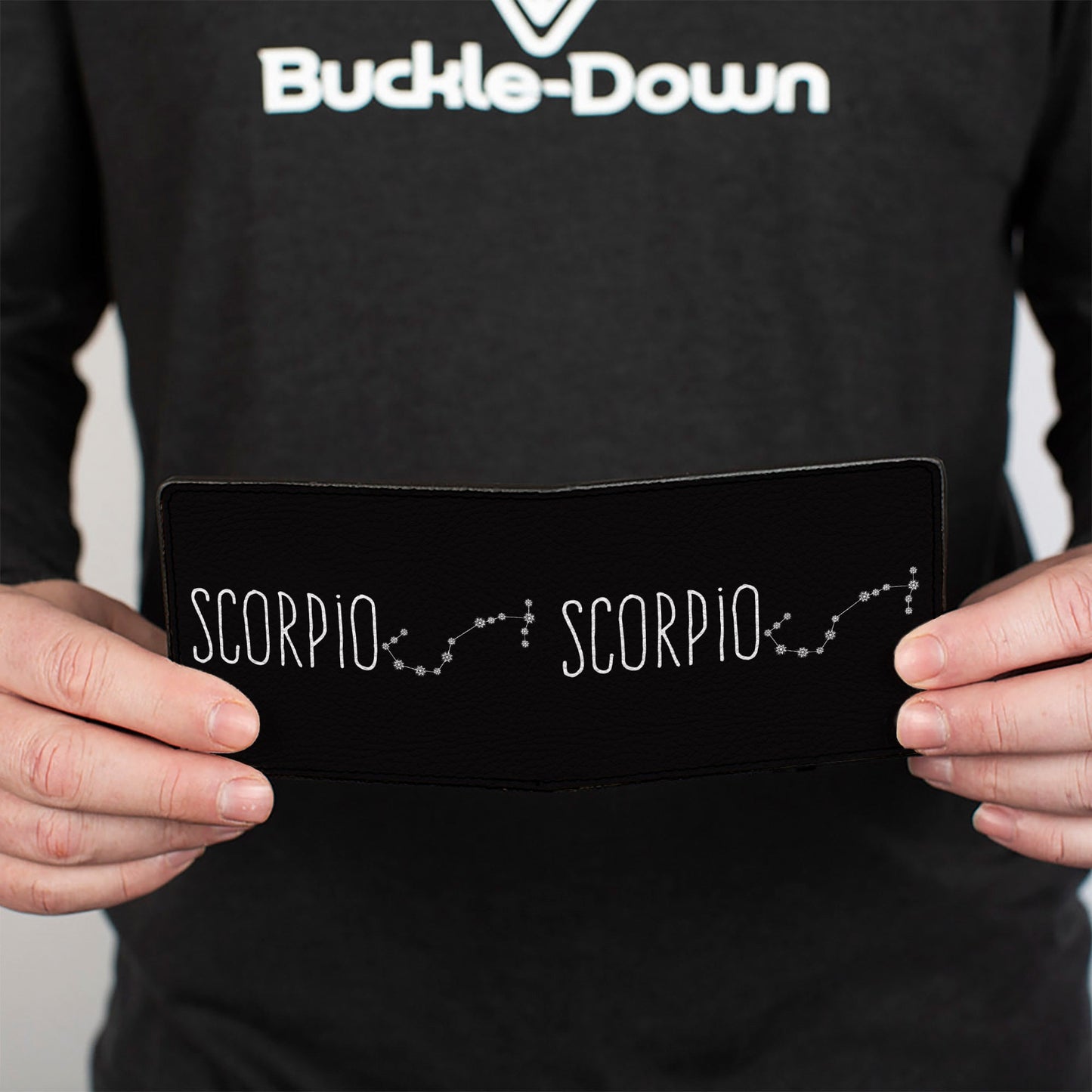Bi-Fold Wallet - Zodiac SCORPIO Constellation Black White