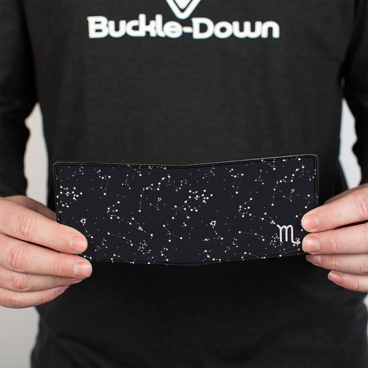 Bi-Fold Wallet - Zodiac Scorpio Symbol Constellations Black White