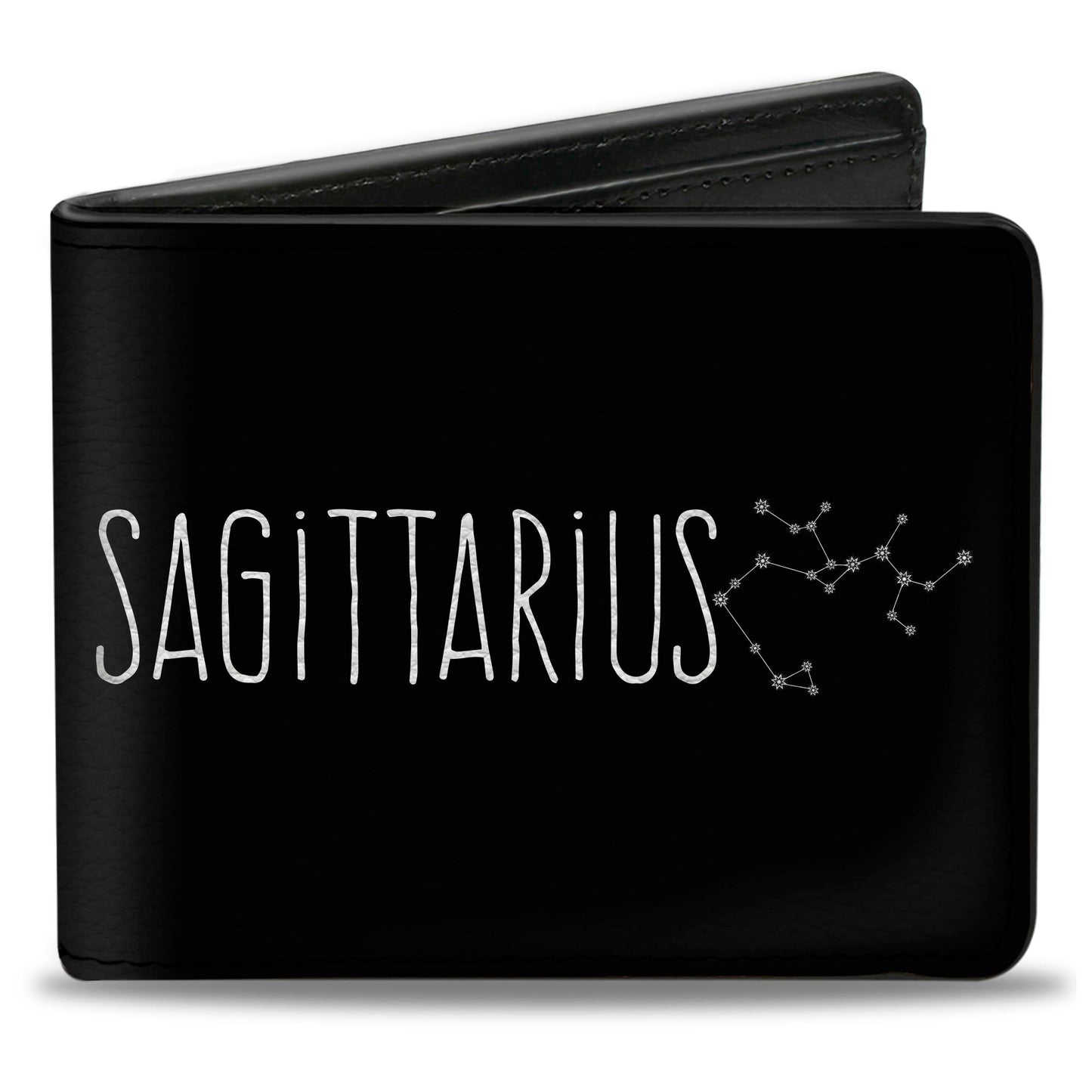 Bi-Fold Wallet - Zodiac SAGITTARIUS Constellation Black White