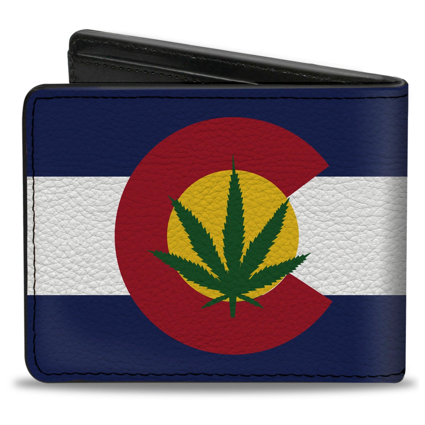 Bi-Fold Wallet - Colorado Flag Marijuana Leaf