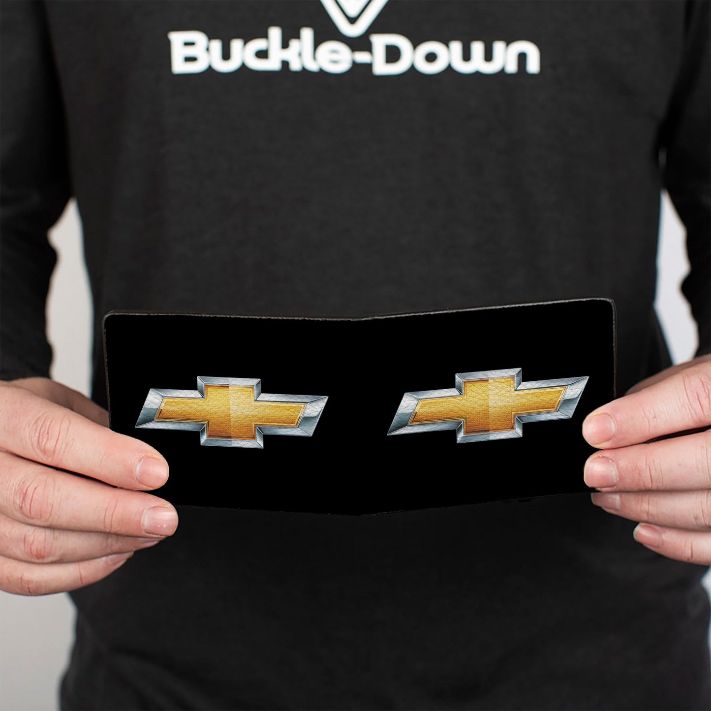 Bi-Fold Wallet - Chevy Bowtie Black Gold Logo CENTERED