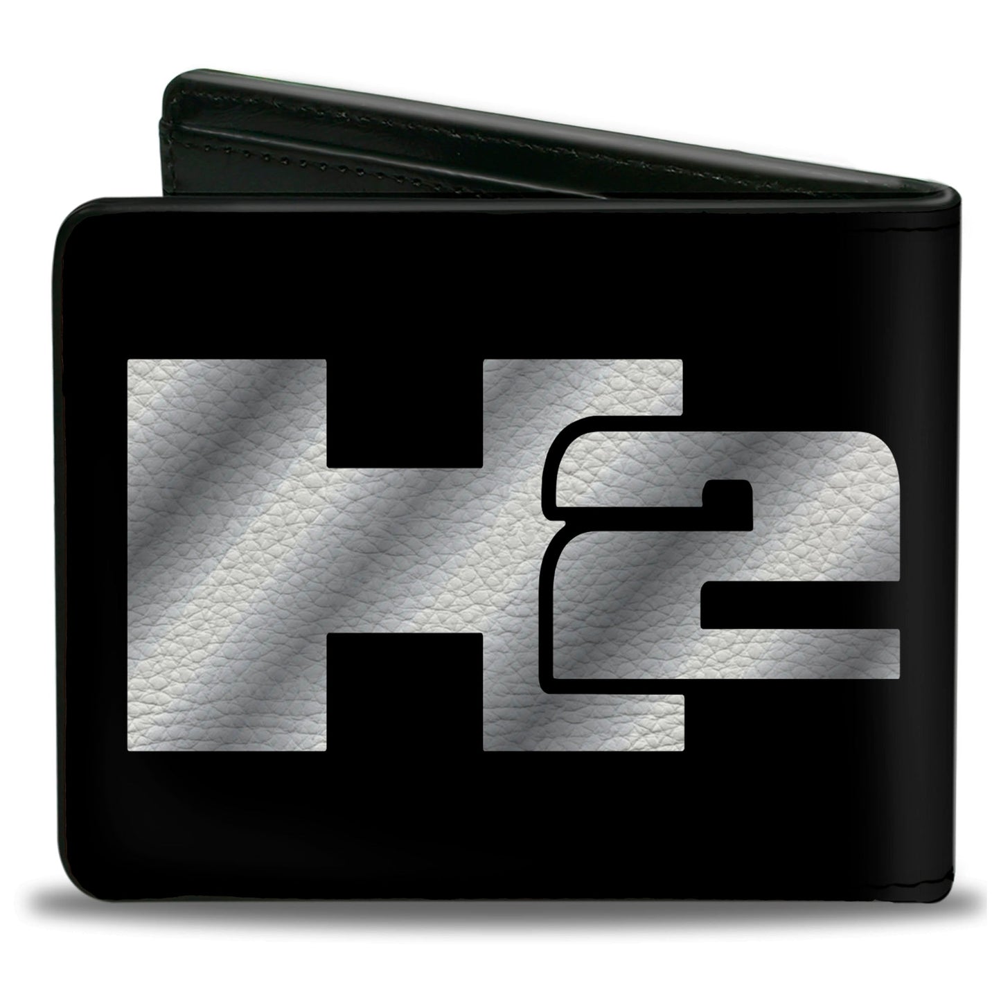 Bi-Fold Wallet - H2 Black Silver Logo CENTERED