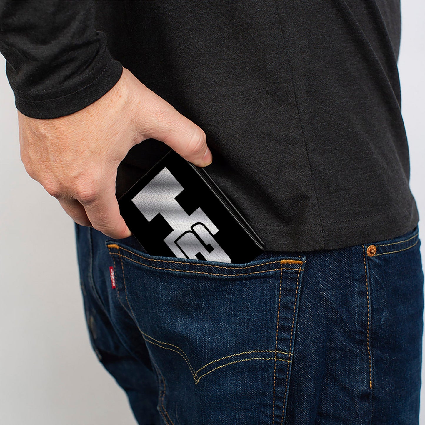 Bi-Fold Wallet - H2 Black Silver Logo CENTERED