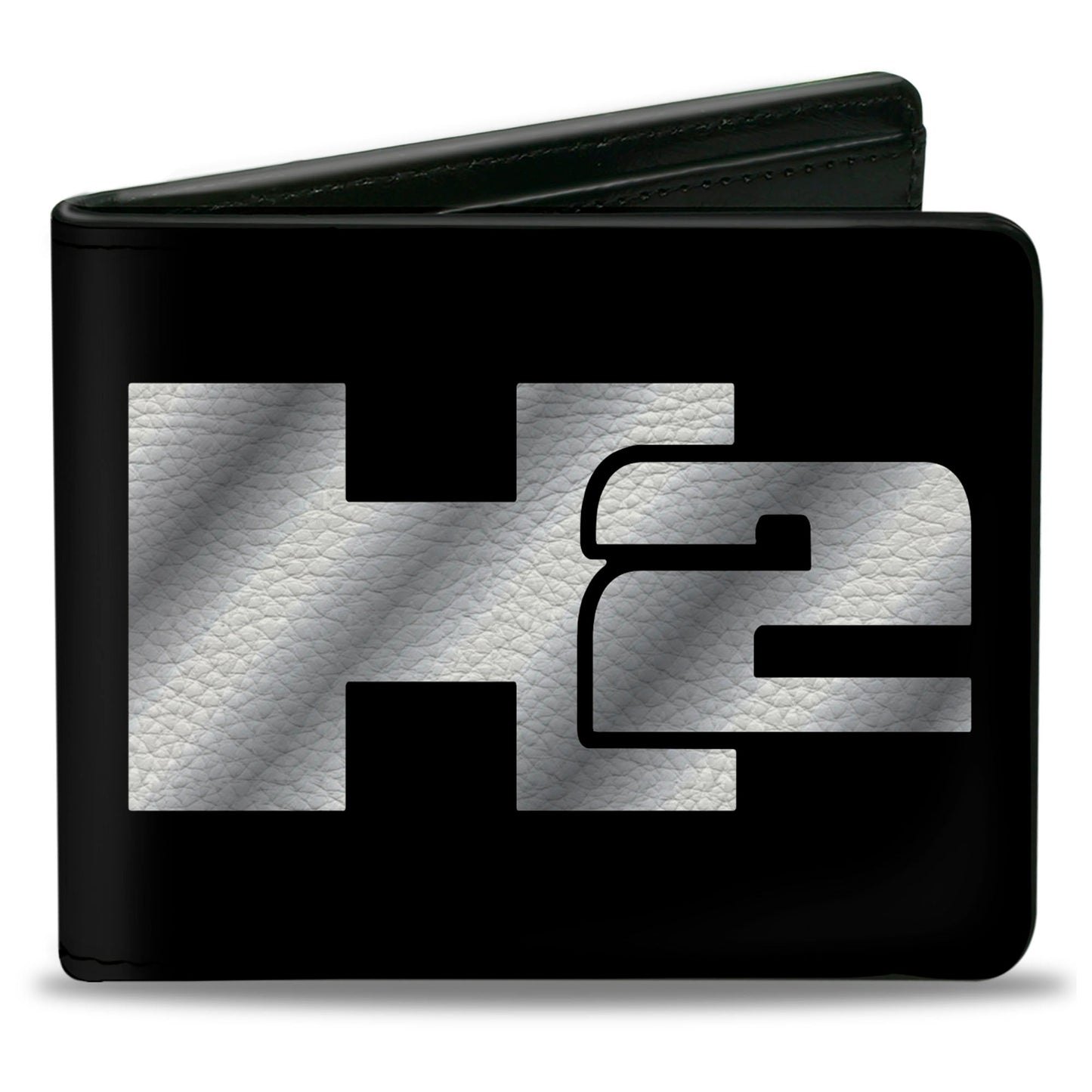 Bi-Fold Wallet - H2 Black Silver Logo CENTERED