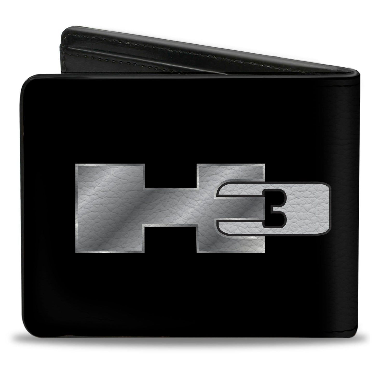 Bi-Fold Wallet - H3 Black Silver Logo CENTERED