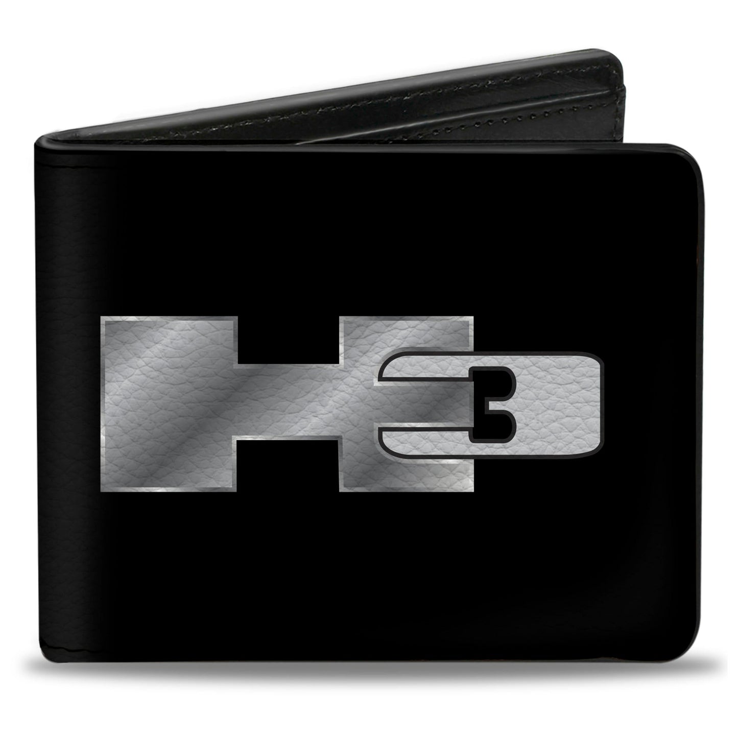 Bi-Fold Wallet - H3 Black Silver Logo CENTERED