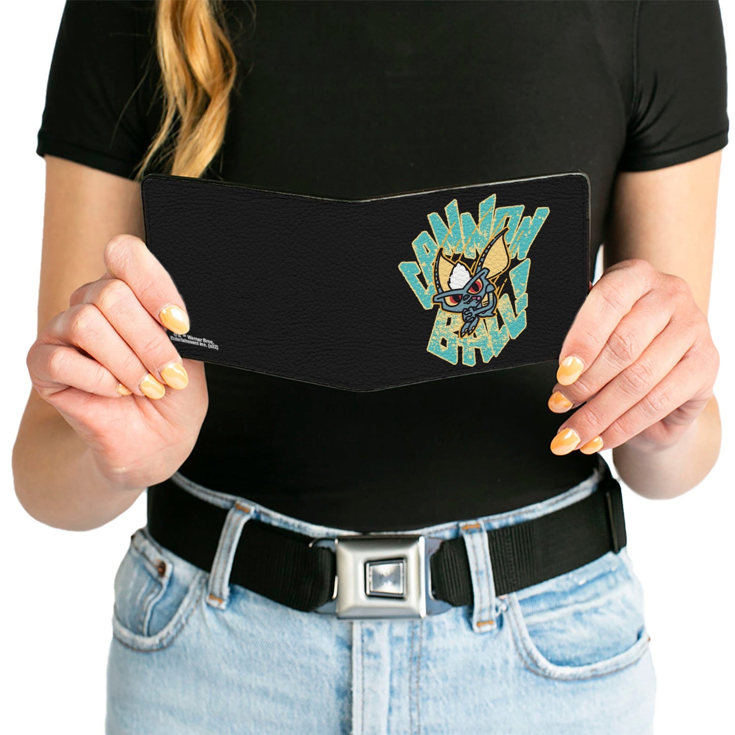 Bi-Fold Wallet - Gremlins Stripe CANNON BALL Pose Black/Yellow/Blues