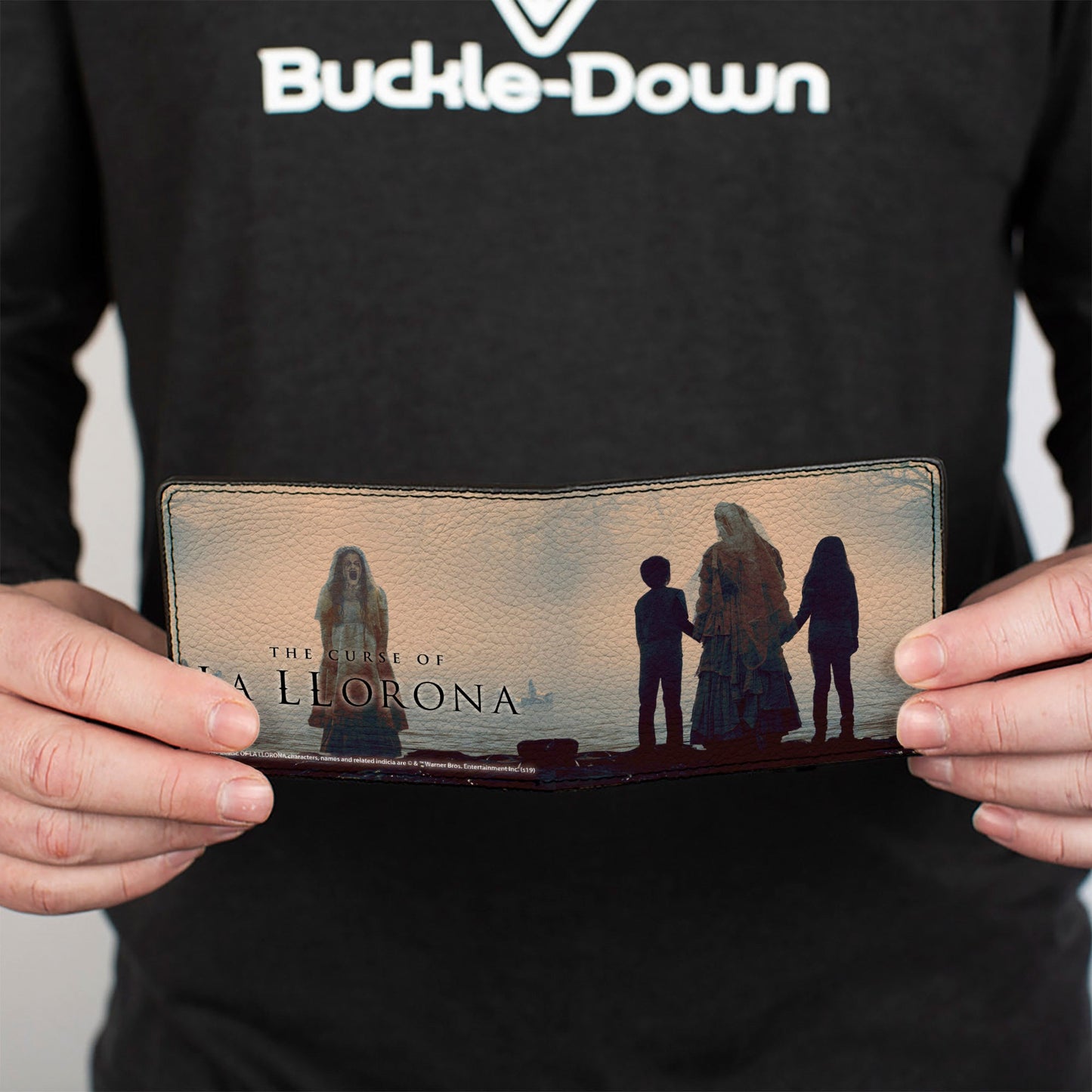 Bi-Fold Wallet - The Curse of La Llorona River Pose with Children + Screaming Pose Logo