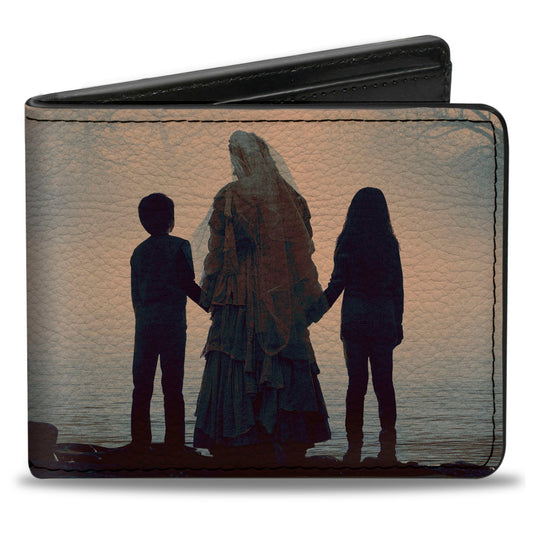 Bi-Fold Wallet - The Curse of La Llorona River Pose with Children + Screaming Pose Logo