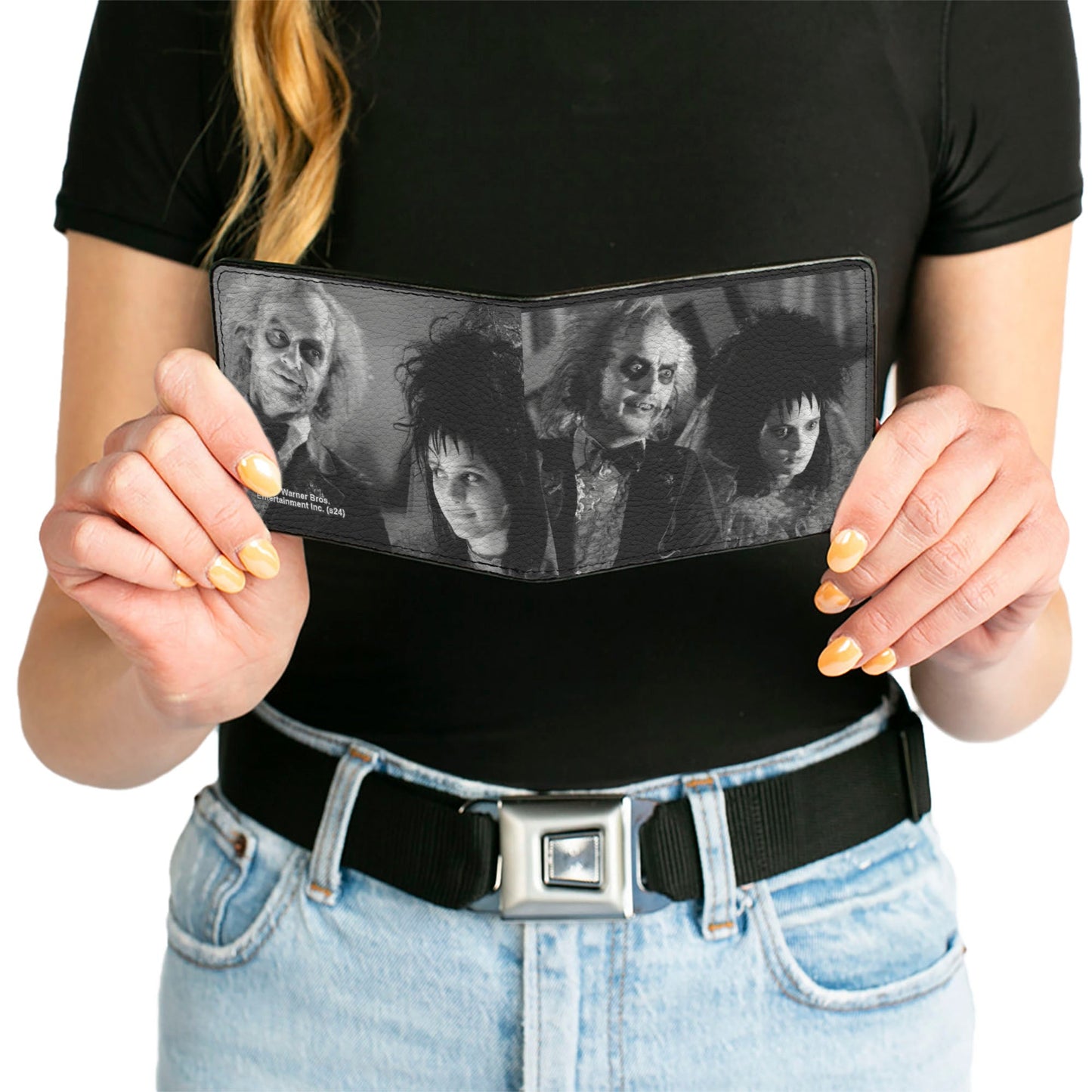 Bi-Fold Wallet - Beetlejuice and Lydia Wedding Scene Blocks Black/White