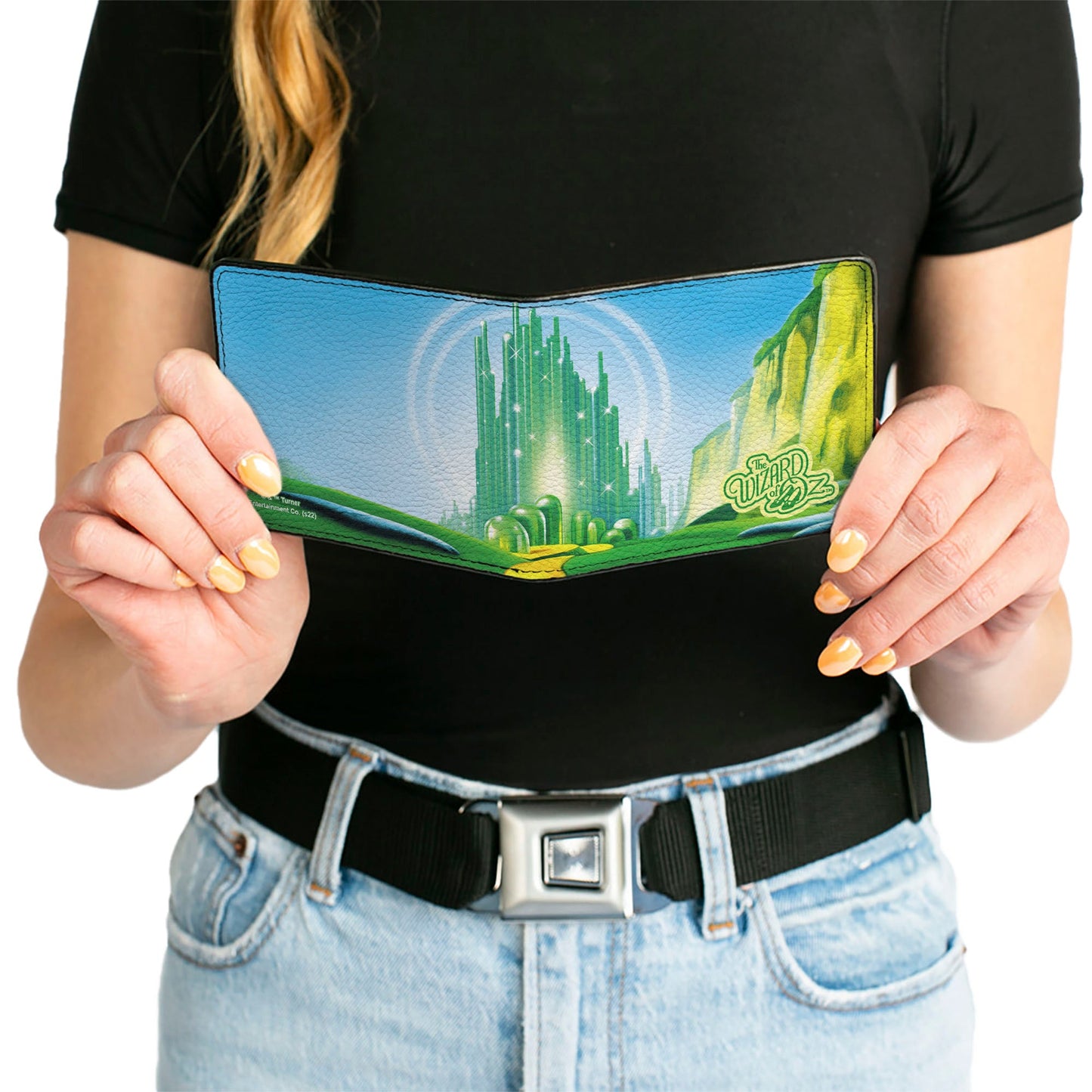 Bi-Fold Wallet - The Wizard of Oz Emerald City Scene Blues/Greens