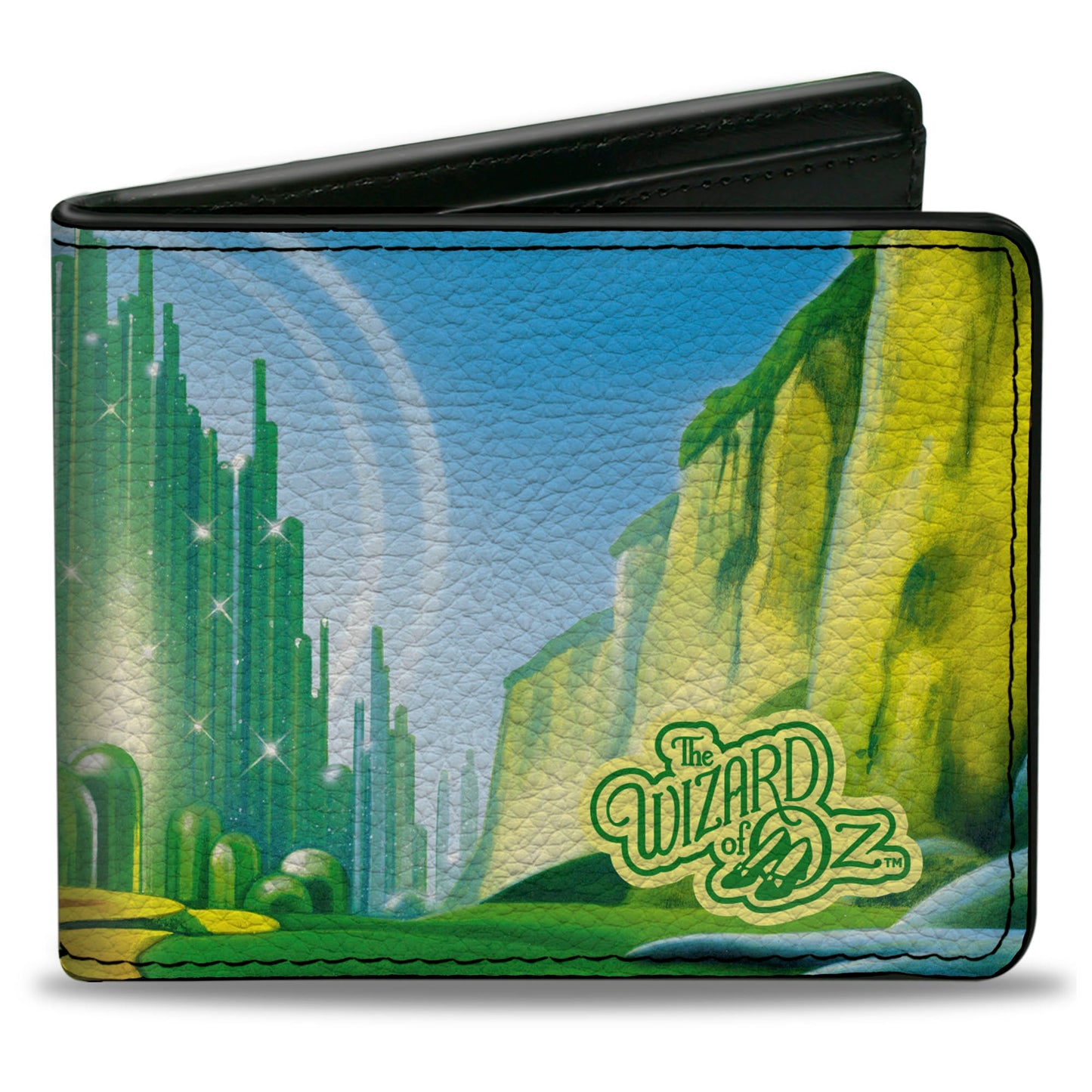 Bi-Fold Wallet - The Wizard of Oz Emerald City Scene Blues/Greens