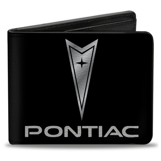Bi-Fold Wallet - Pontiac Black Silver Logo CENTERED