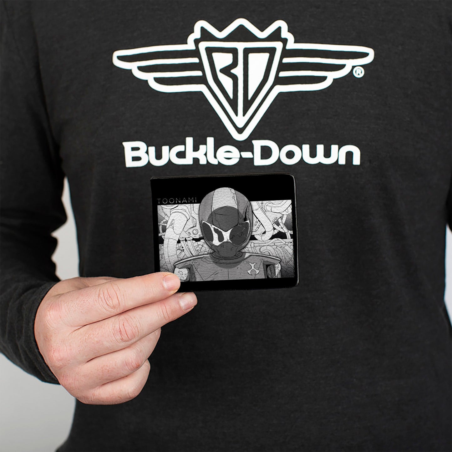 Bi-Fold Wallet - TOONAMI Robot TOM Sketch Pose Black/Grays