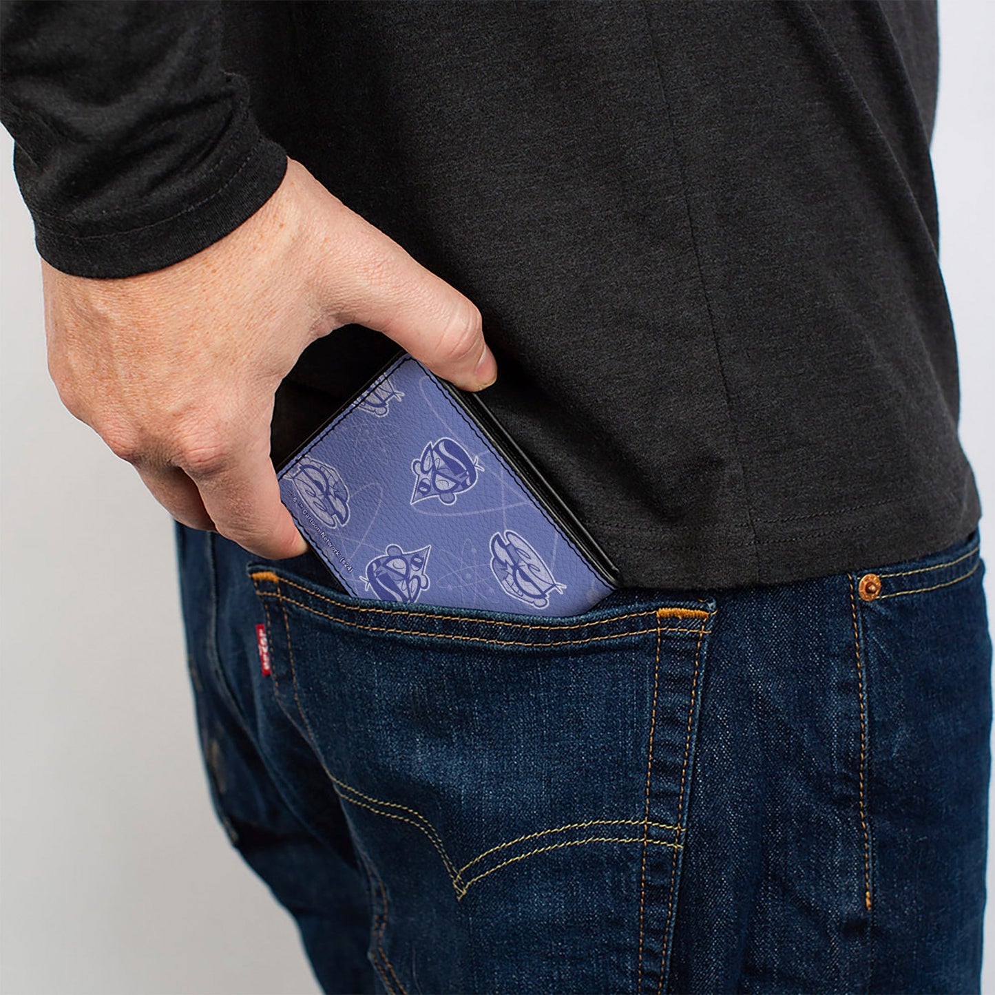 Bi-Fold Wallet - Dexter's Laboratory Dexter and Mandark Face Collage Blues