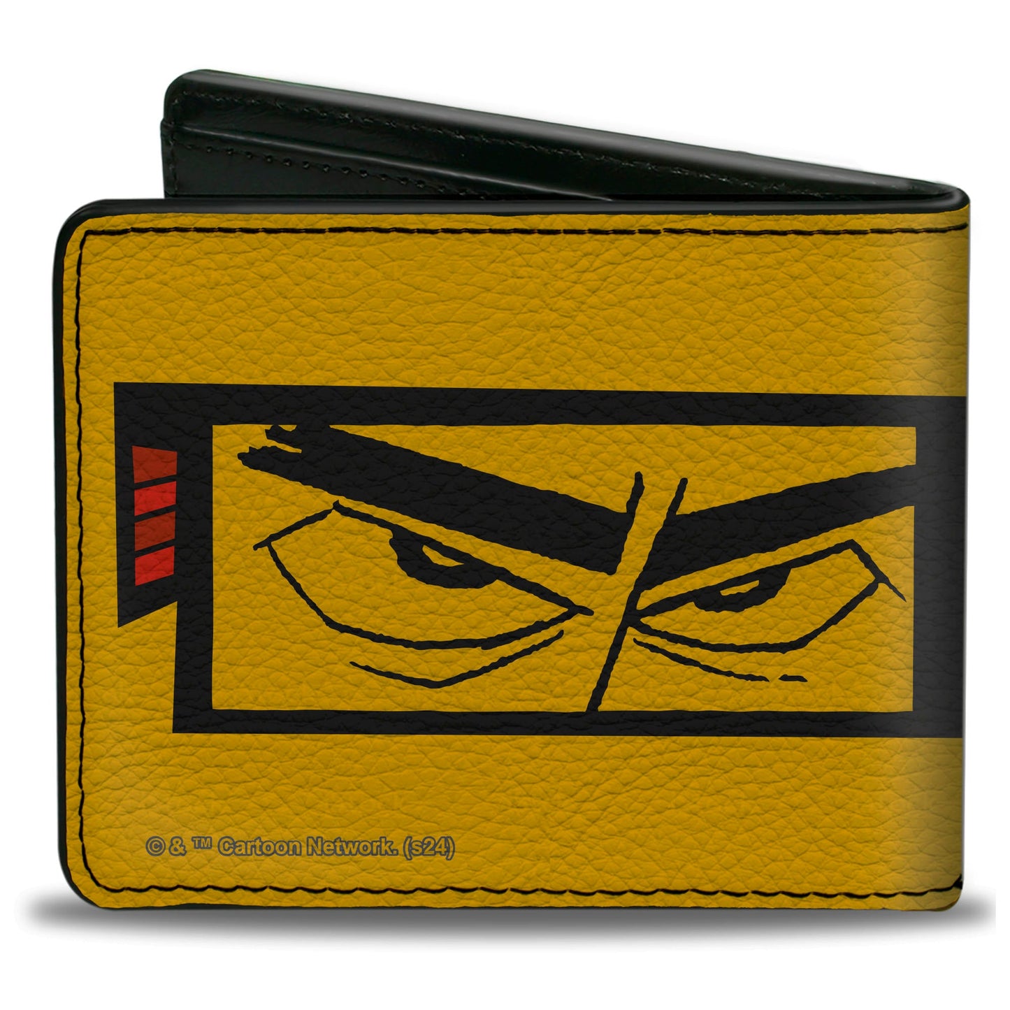 Bi-Fold Wallet - SAMURAI JACK Title Logo and Eyes Block Yellow/Black/Red