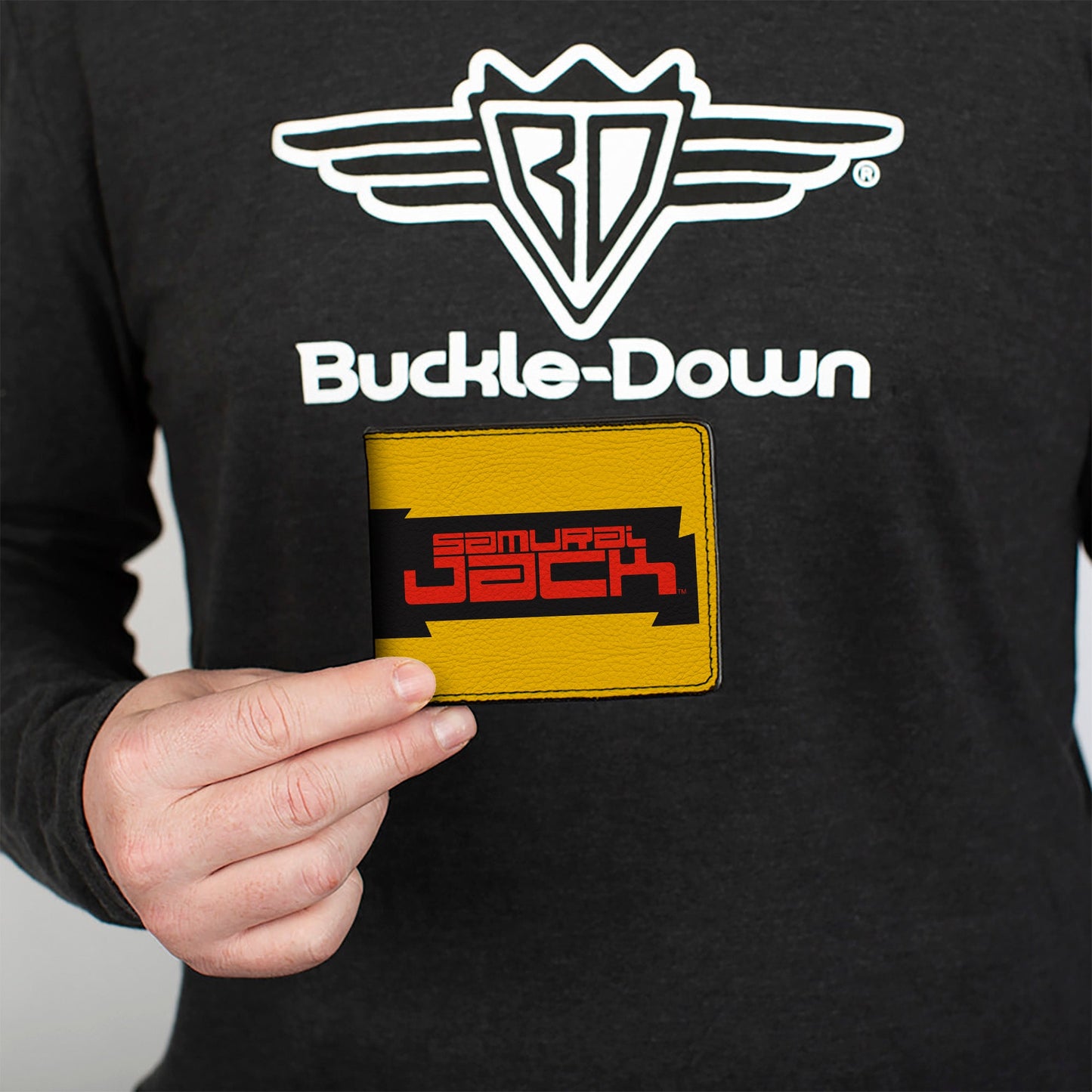 Bi-Fold Wallet - SAMURAI JACK Title Logo and Eyes Block Yellow/Black/Red