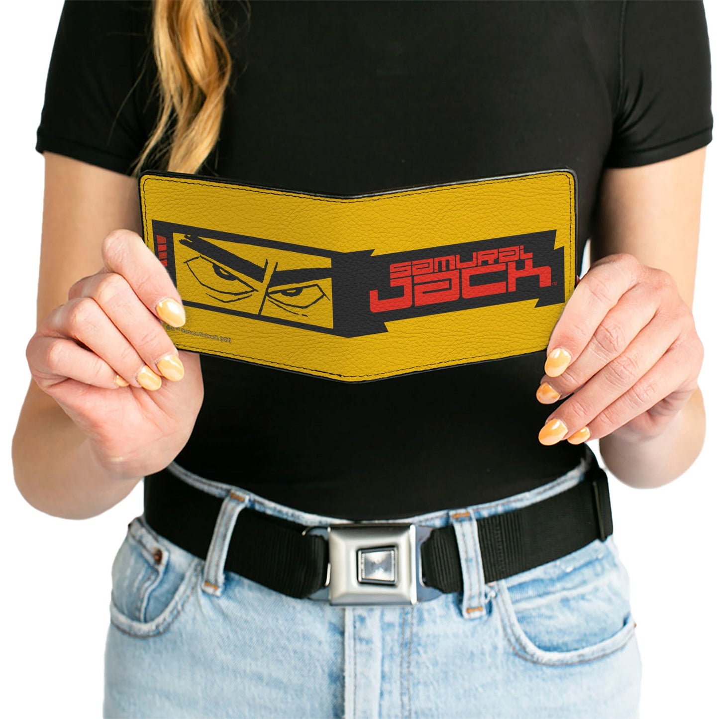 Bi-Fold Wallet - SAMURAI JACK Title Logo and Eyes Block Yellow/Black/Red